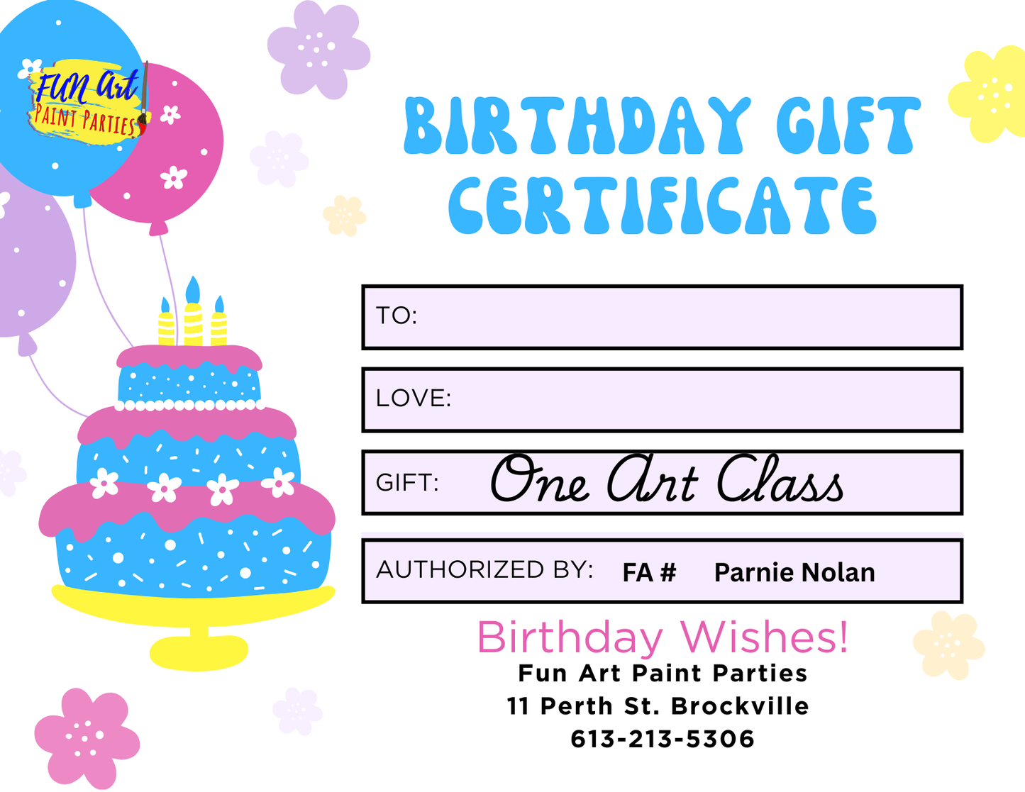 Single Class Birthday Gift