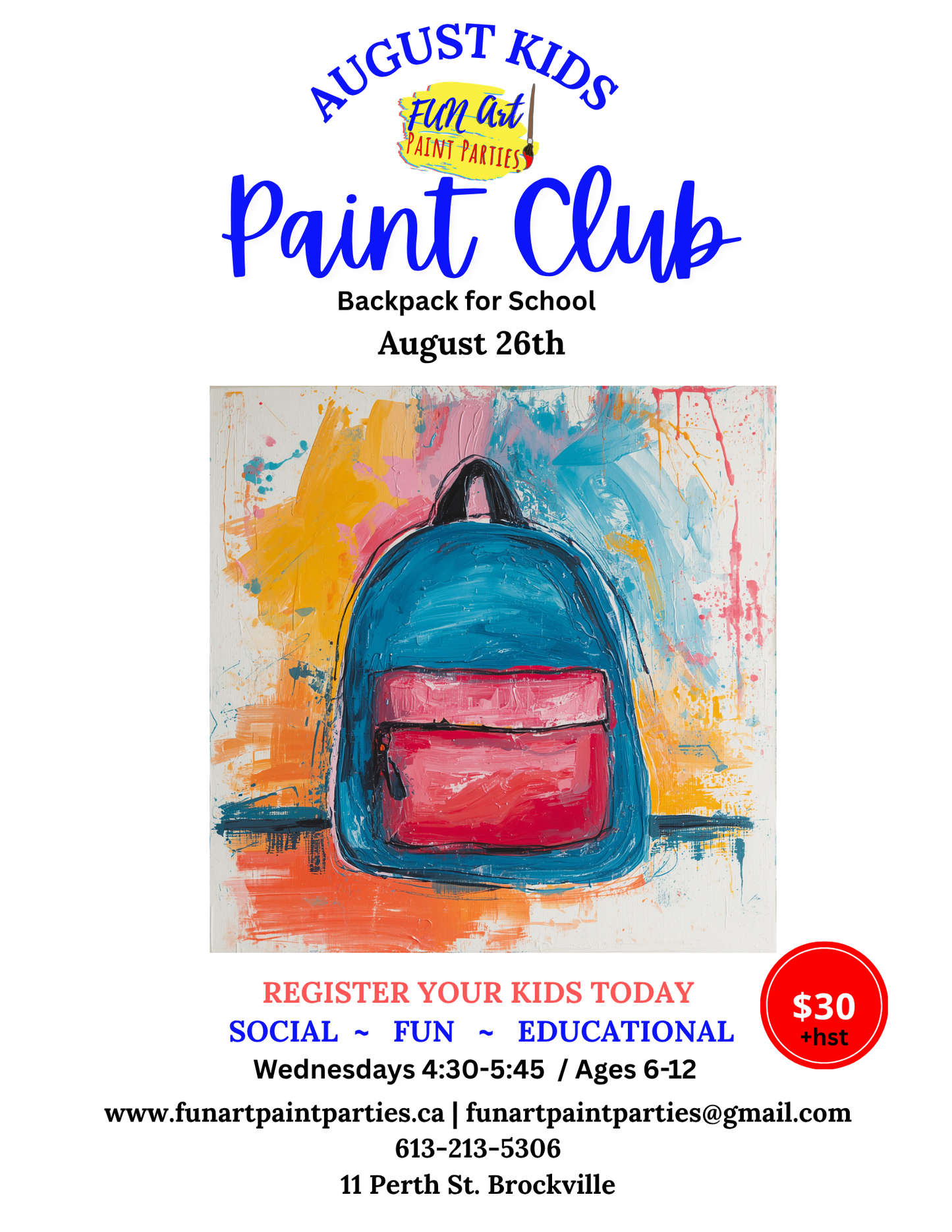 Kids Club August 26th