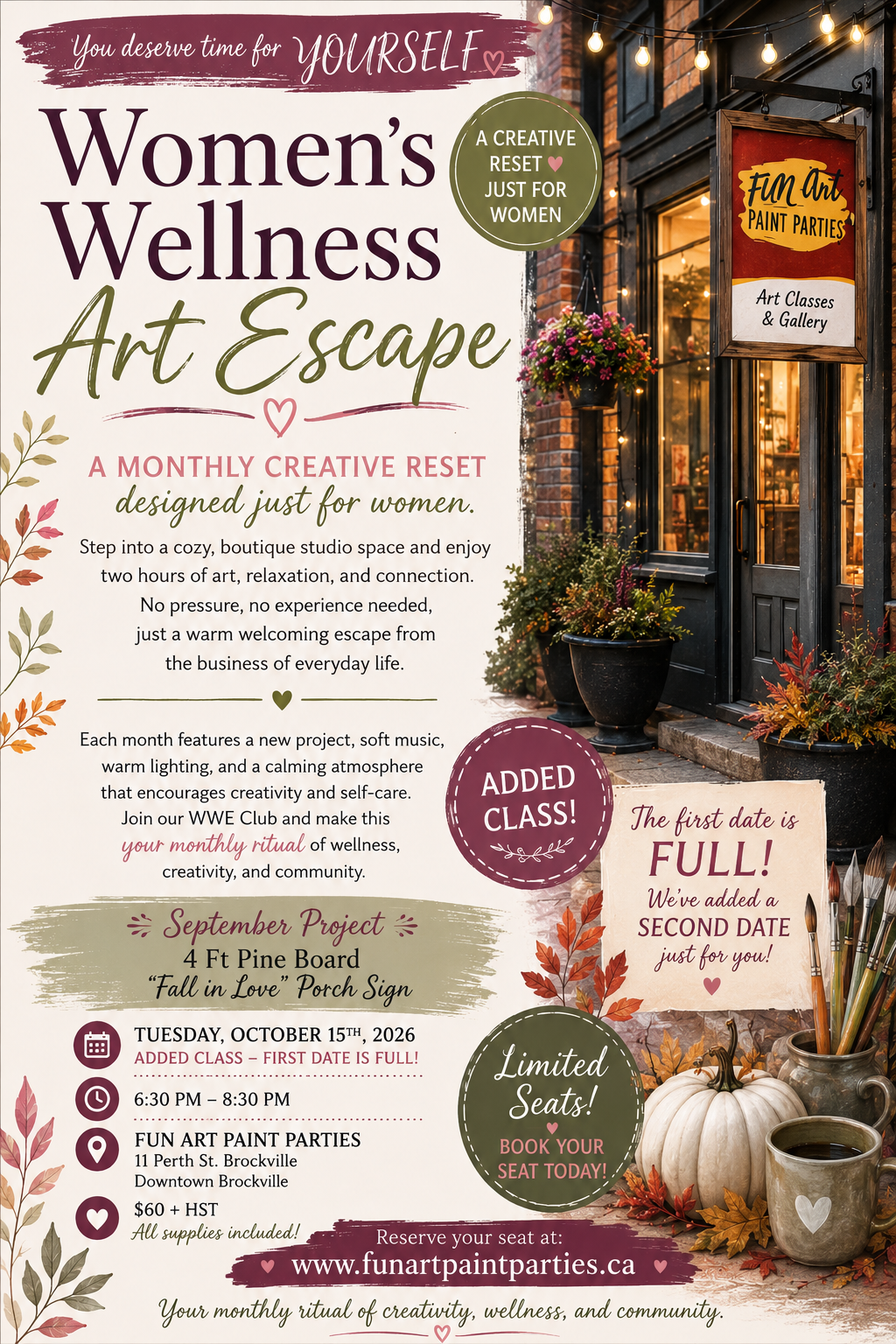 Sept 15th Women's Art Escape