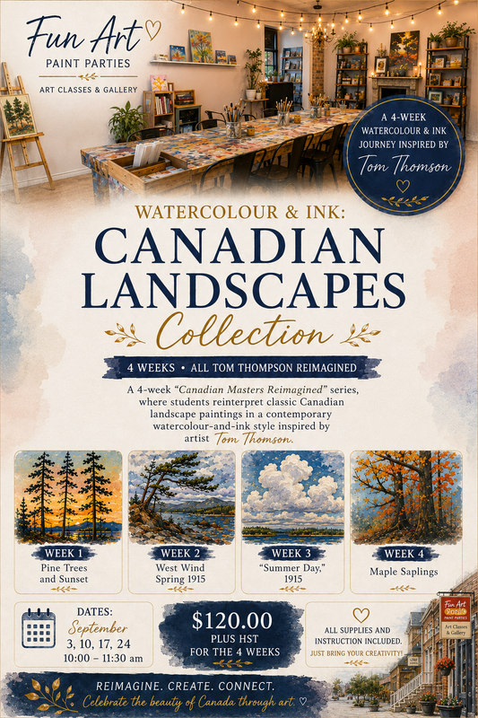 Seniors Watercolour & Ink: Canadian Landscapes Collection – 4‑Week Art Journey