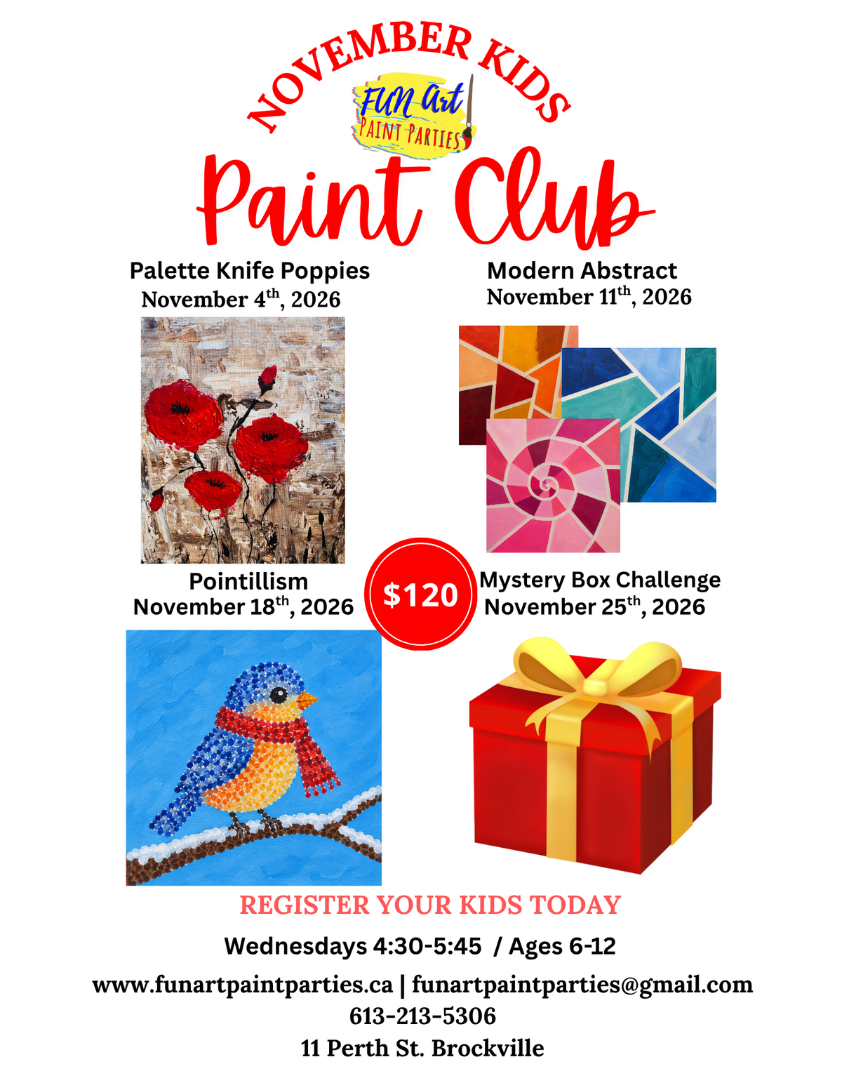 November Kids Paint Club – Technique Month!