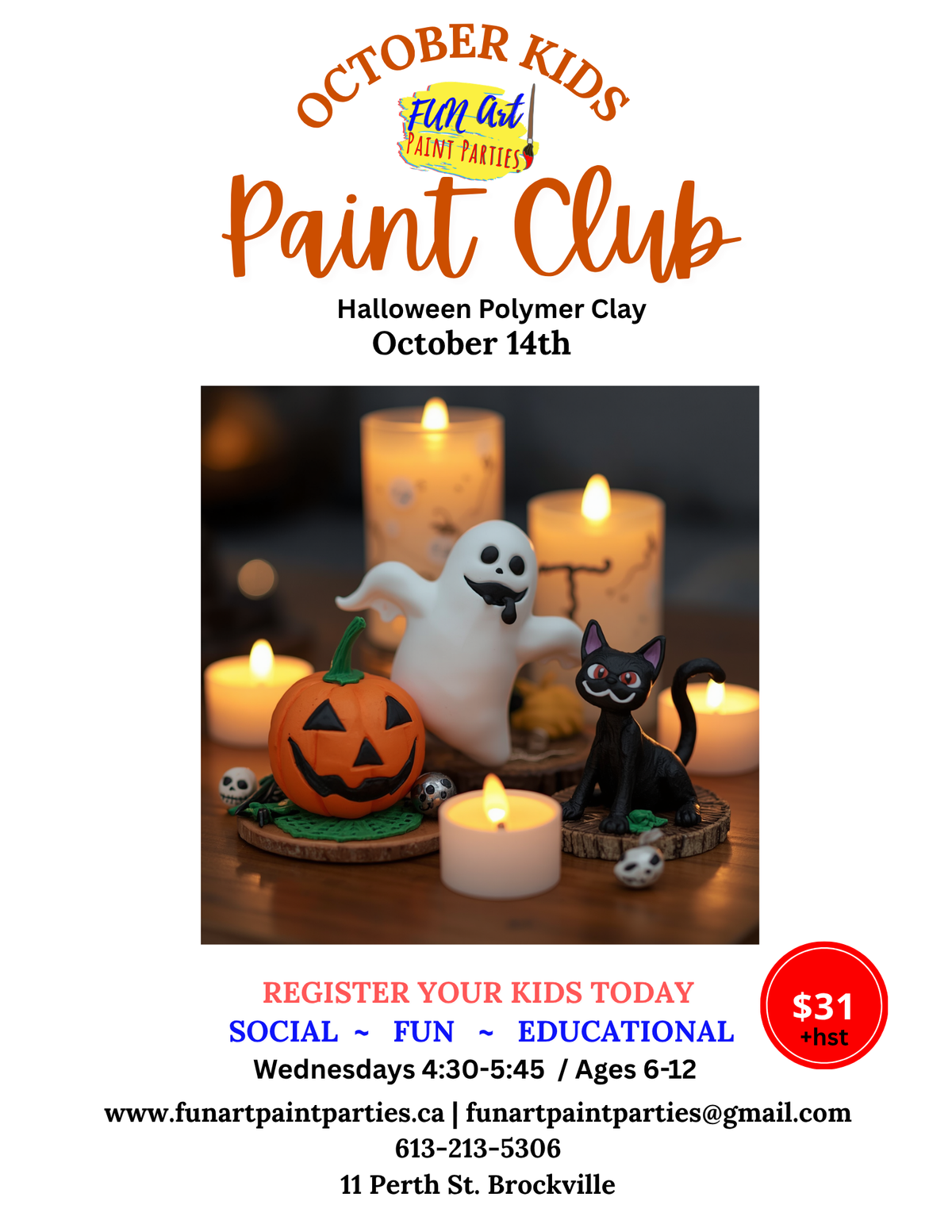 Halloween Polymer Clay - Single Class
