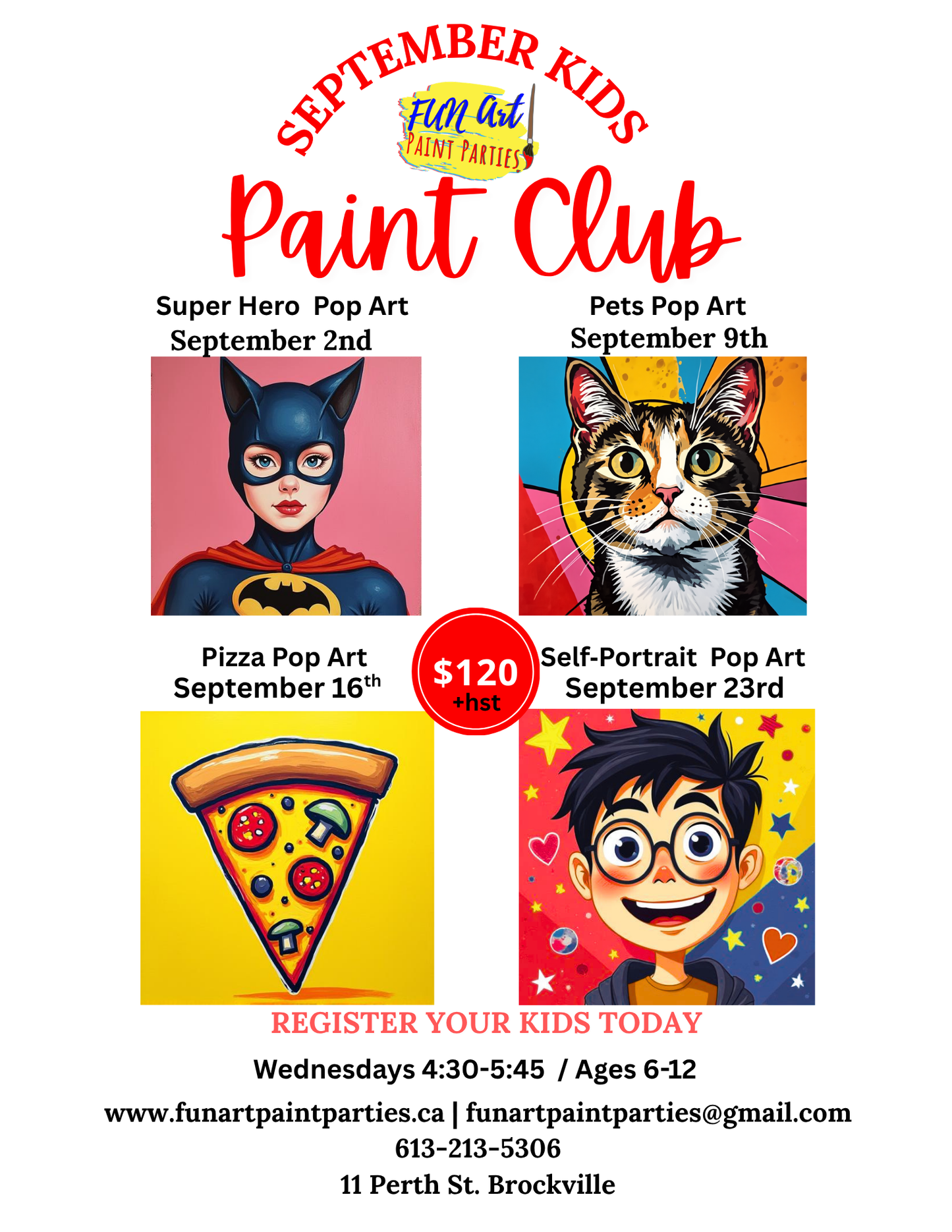 September Kids Club Monthly Classes