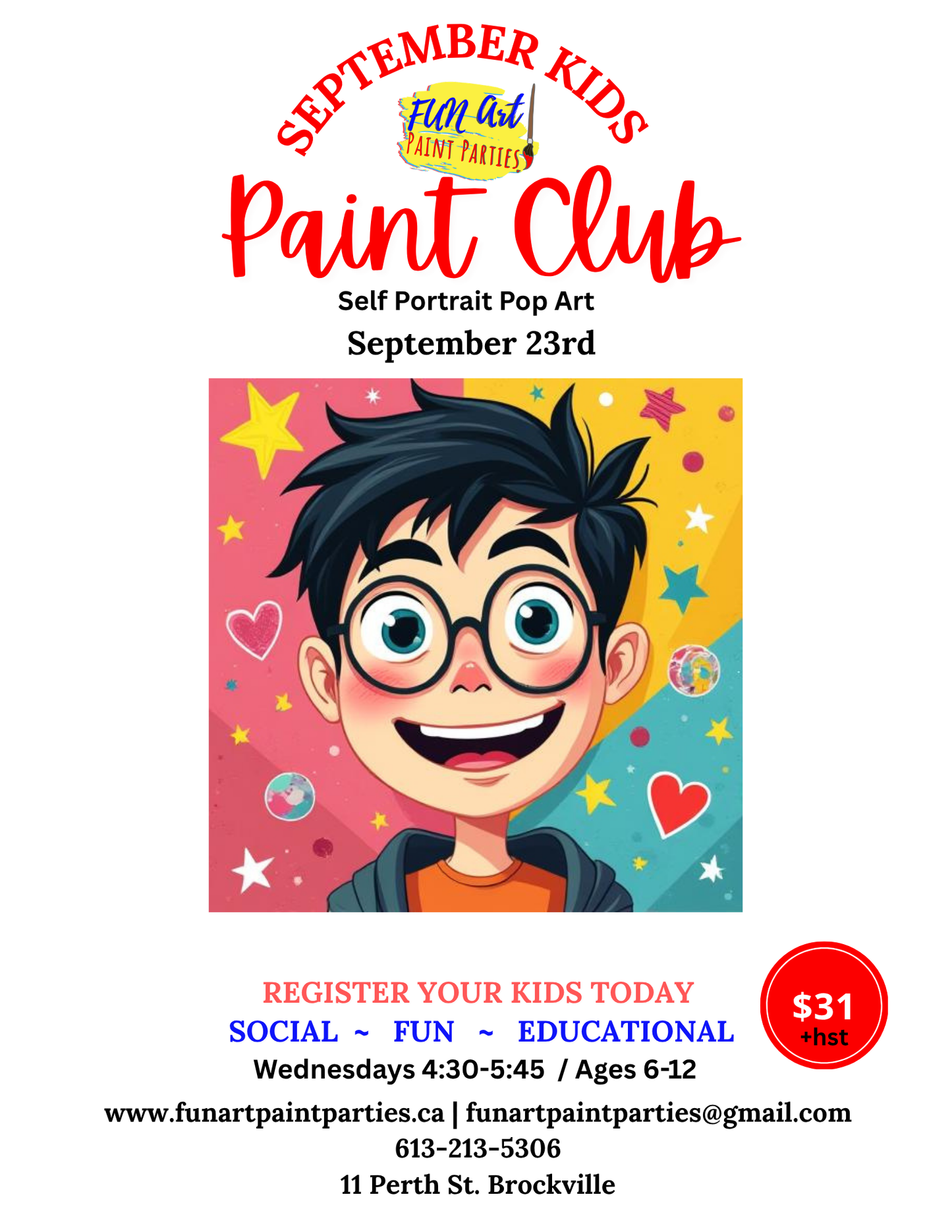 Self Portrait Pop Art Sept 23rd