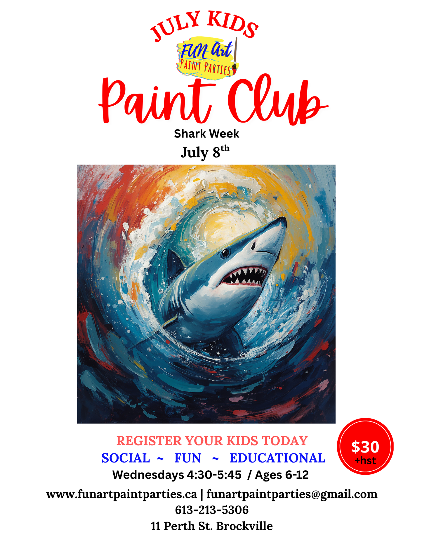 Kids Club July 8th Shark Week