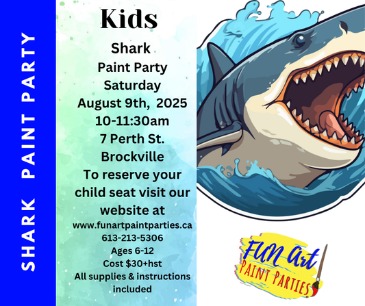 Kids Shark Paint Party August 9th
