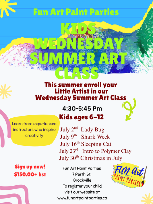 Wednesday Kids Summer Art Class July