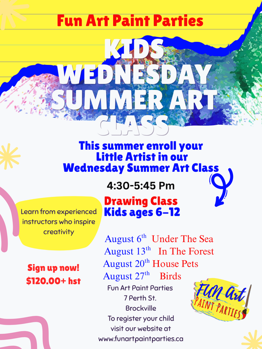 Wednesday Kids Summer Drawing Class August