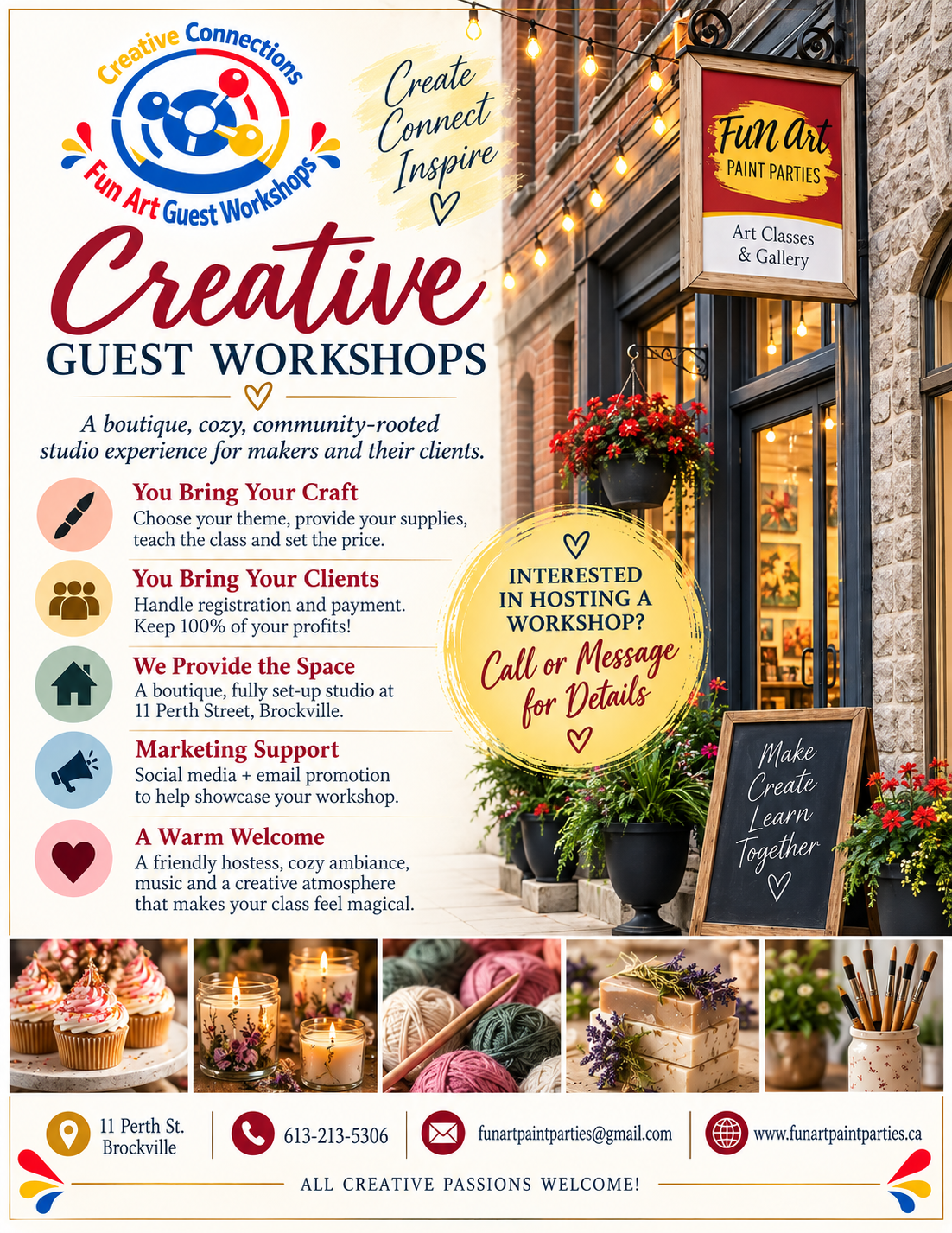 Host your Creative Workshop at Fun Art