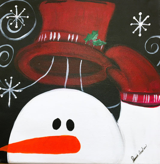 Winter Snowman Hats Off