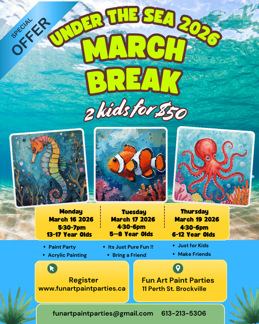 Tuesday March 17th 5-8 year olds  March Break 2 for $50