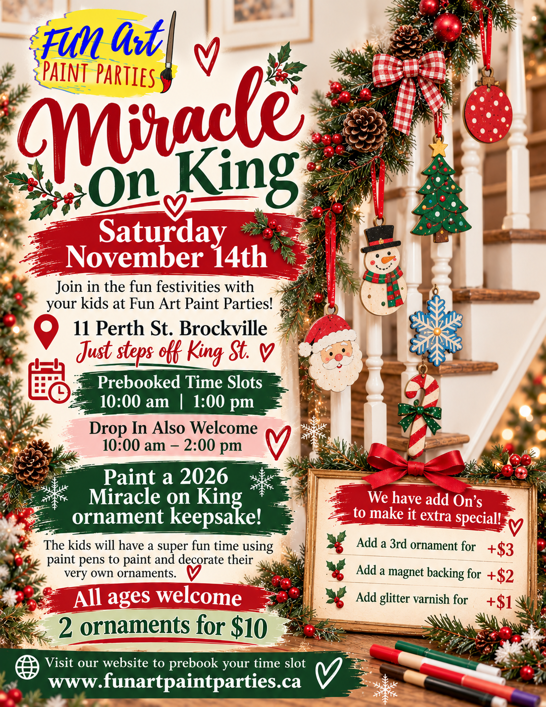 Kids Keepsake Ornament Painting 1 pm- Miracle on King