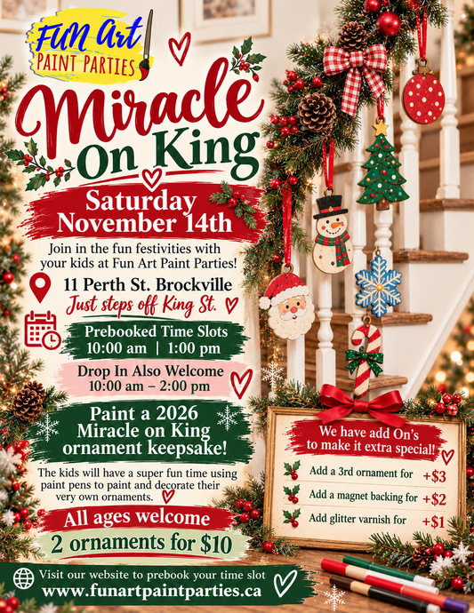 Kids Keepsake Ornament Painting 1 pm- Miracle on King