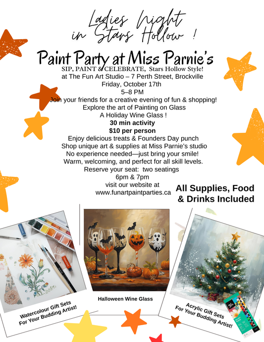 Seating at 6pm Ladies Night - Paint A Wine Glass