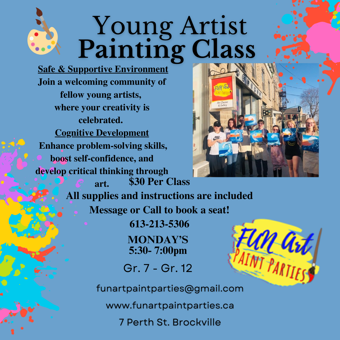 Young Artists Classes- Now Monday's