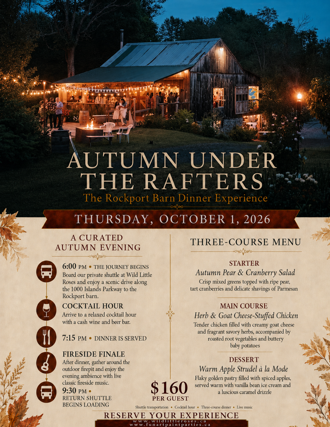 Rockport Barn Dinner Experience
