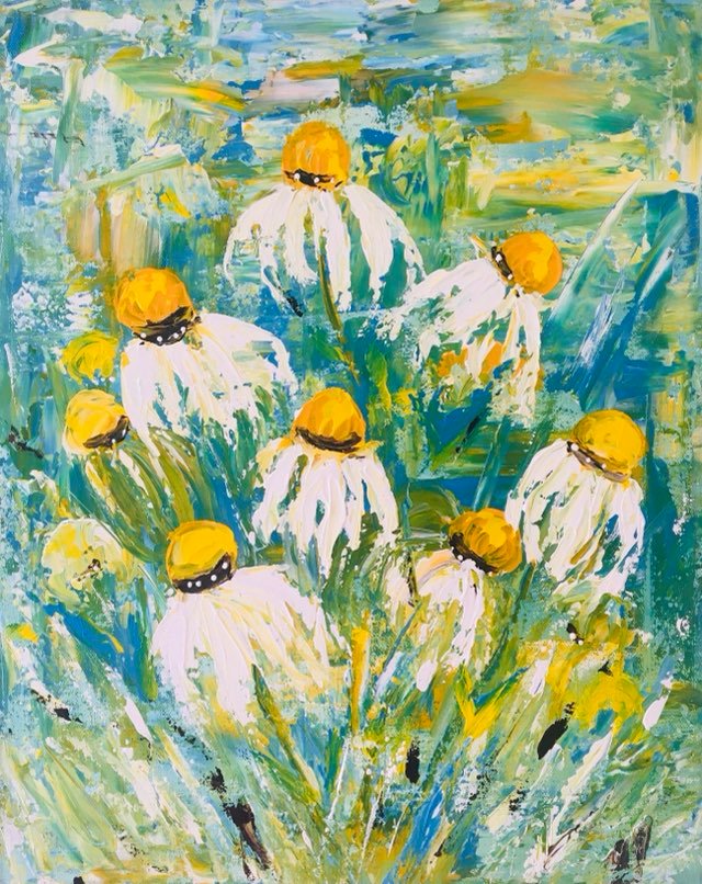White Cone Flowers