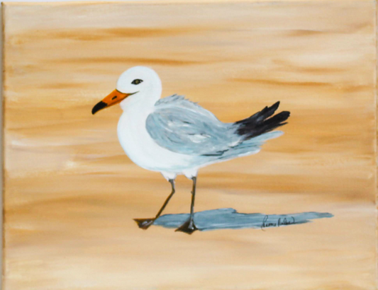 Seagull in the sand