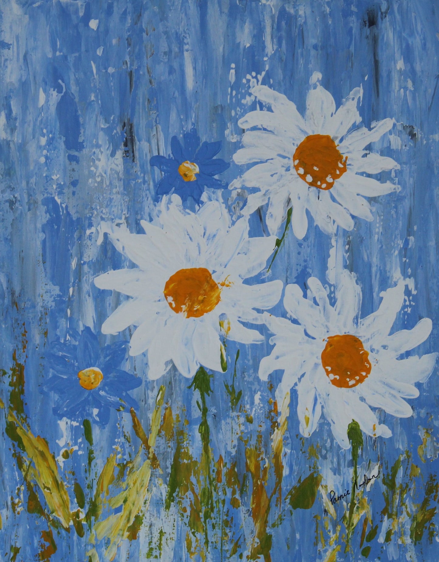 Daisies by  Palette Knife